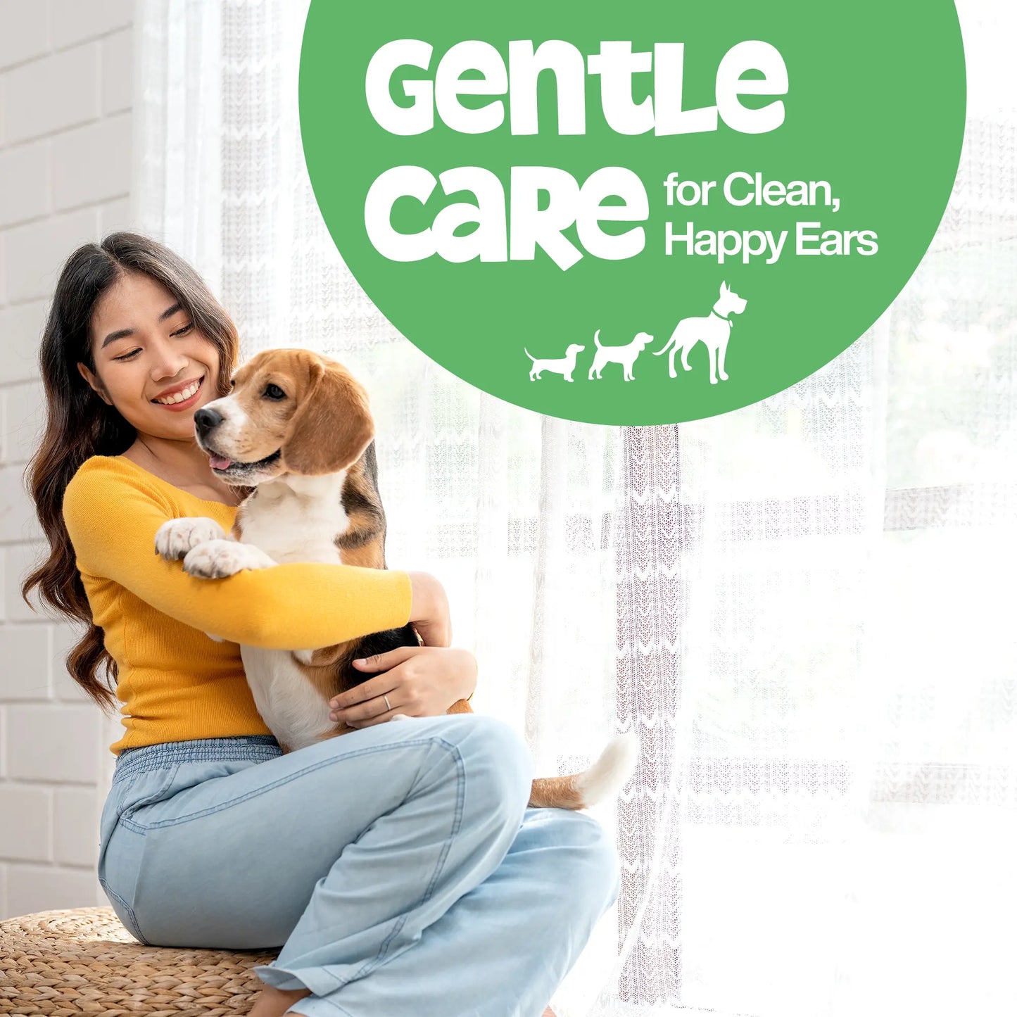Roofus Premium Dog Ear Wipes – Soothing Eucalyptus & Aloe Cleansing Pads (100 Ct.)