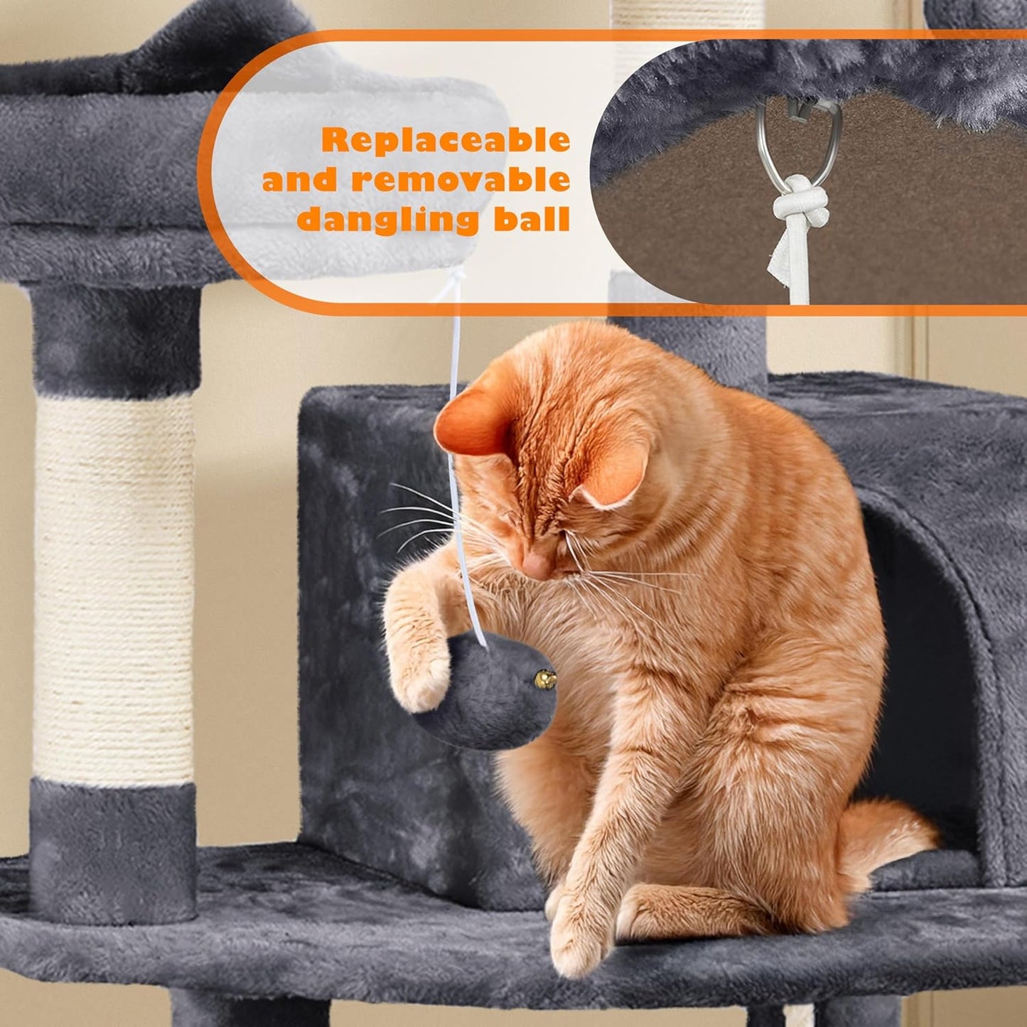 "VittaPets Horizon Grand Tower – 62.5" Multi-Level Cat Sanctuary & Activity Center