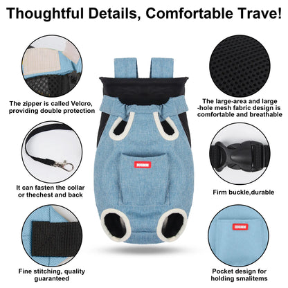 Premium Hands-Free Pet Carrier – Ergonomic Front Backpack for Small Dogs & Cats