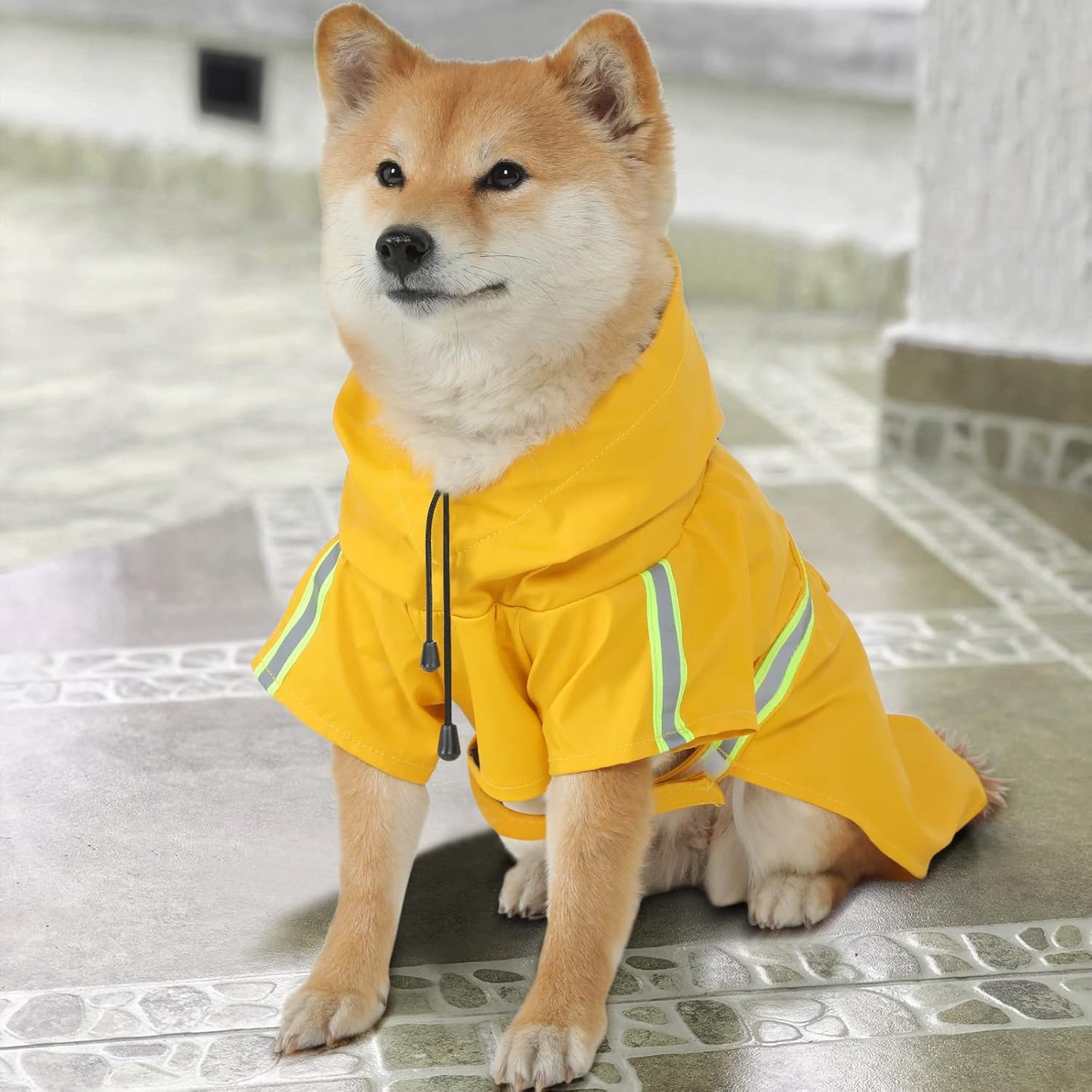 Premium Waterproof Dog Raincoat – Lightweight Breathable Slicker with Reflective Safety Strips