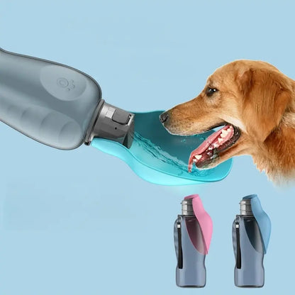 Premium Ergonomic Pet Travel Bottle – 27oz Large Capacity Leak-Proof Water Cup with Flip Lid