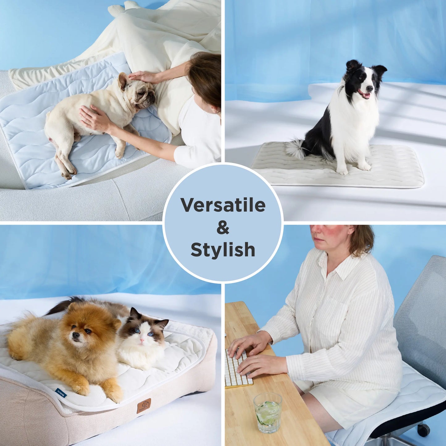 Premium Instant-Cooling Pet Mat – Advanced Washable Summer Bed for Dogs & Cats