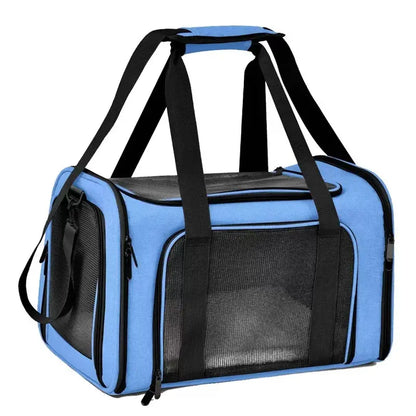 Premium Airline-Approved Pet Carrier – Foldable Breathable Travel Bag for Cats & Small Dogs