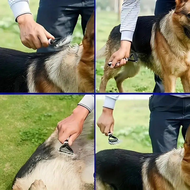 Premium Double-Sided Pet Dematting Comb – Professional Grooming Undercoat Rake for Dogs & Cats