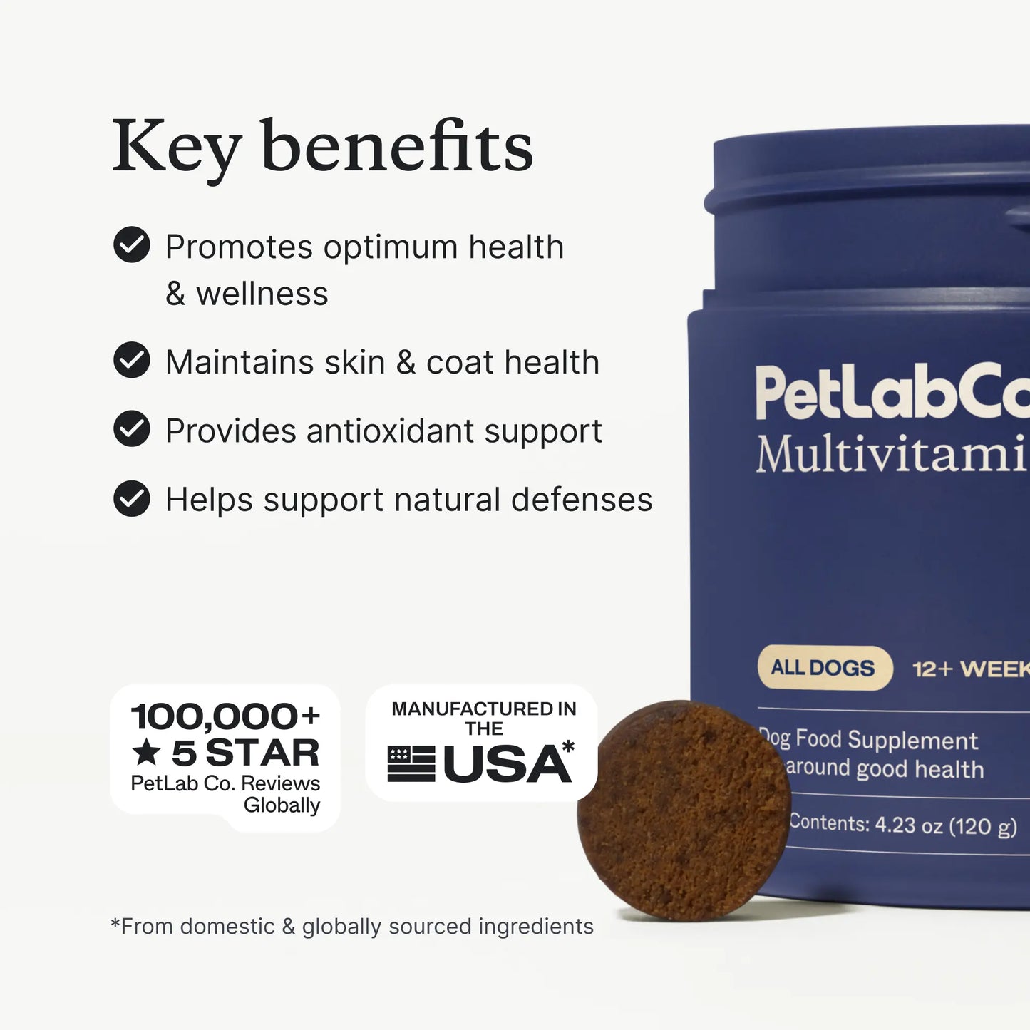 Premium Daily Dog Multivitamin – 22 Essential Vitamins & Minerals for Longevity & Vitality