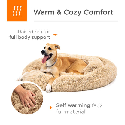 VittaPets Horizon Thermal-Core XL Bed – Orthopedic Self-Warming Shag Lounger