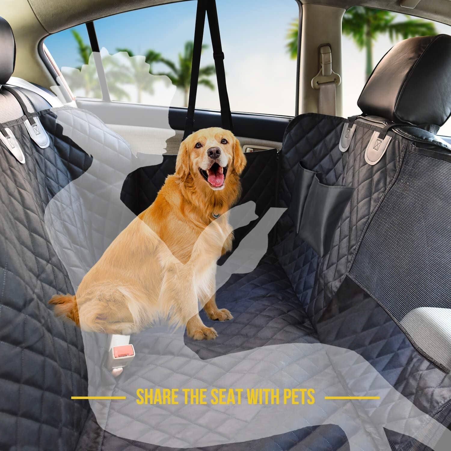 VittaPets Horizon Protective Car Hammock – Waterproof & Orthopedic Backseat Shield