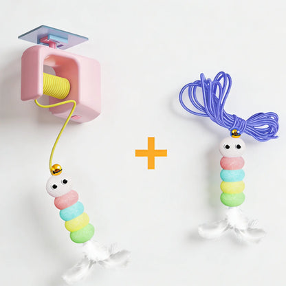 Smart Hanging Door Cat Toy – Automated Electric Feather Teaser with Elastic Rope