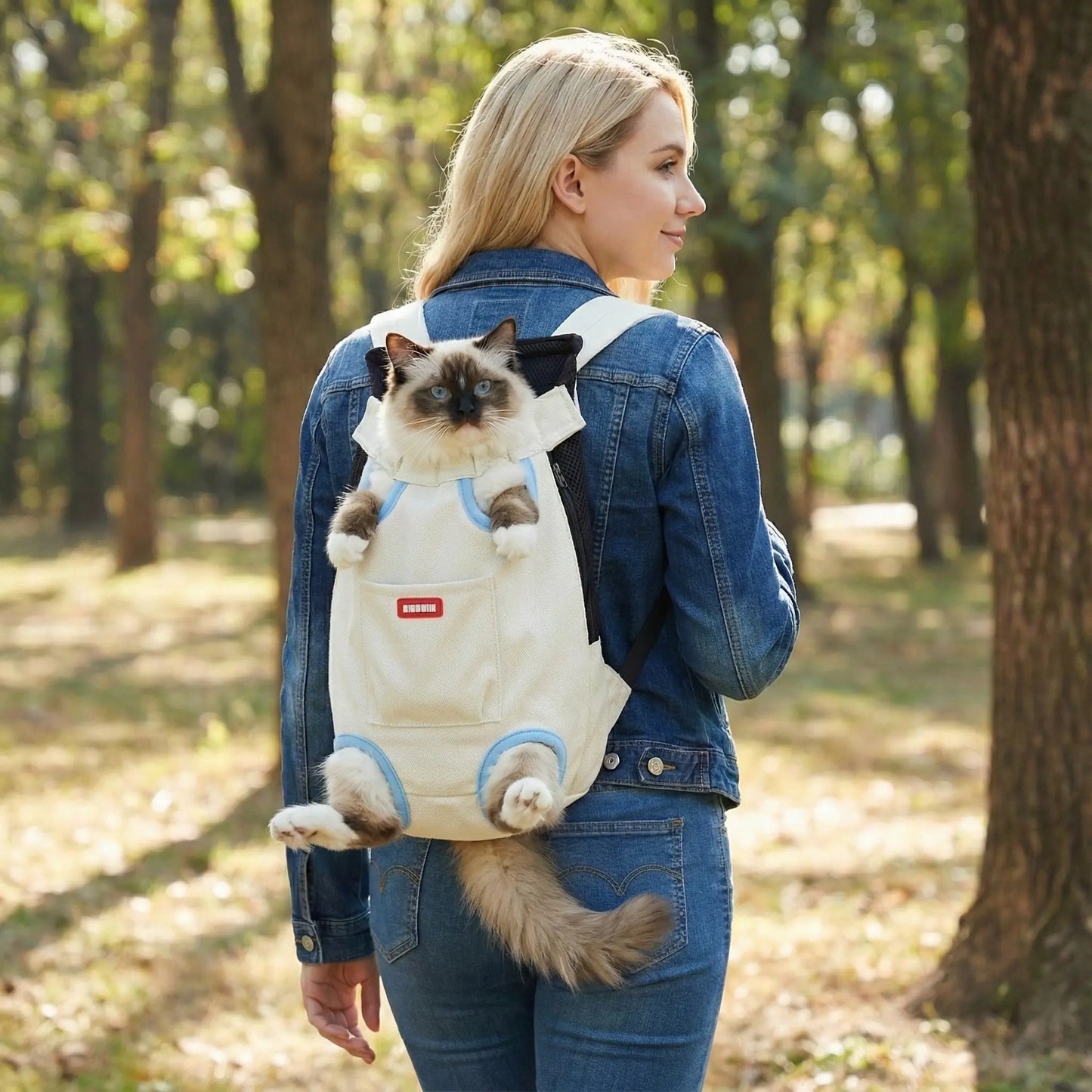 Premium Hands-Free Pet Carrier – Ergonomic Front Backpack for Small Dogs & Cats