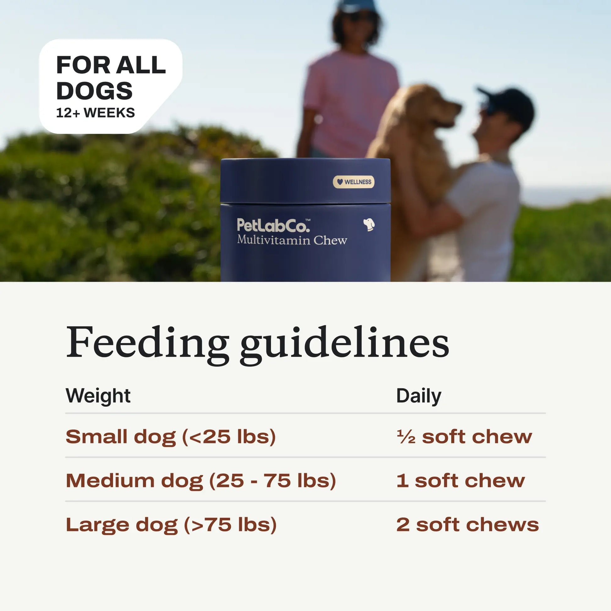 Premium Daily Dog Multivitamin – 22 Essential Vitamins & Minerals for Longevity & Vitality