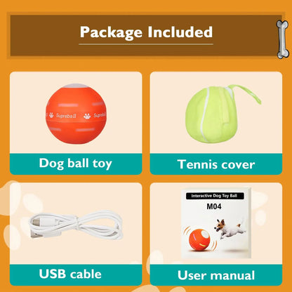 Smart Motion-Activated Dog Ball – Interactive Automatic Rolling & Bouncing Toy