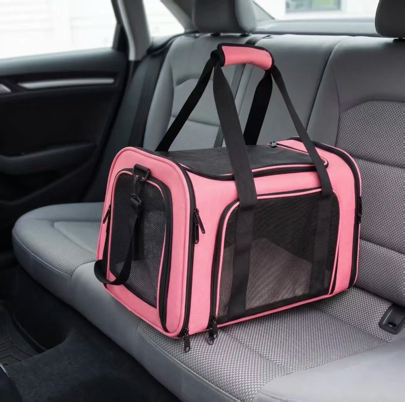 Premium Airline-Approved Pet Carrier – Foldable Breathable Travel Bag for Cats & Small Dogs