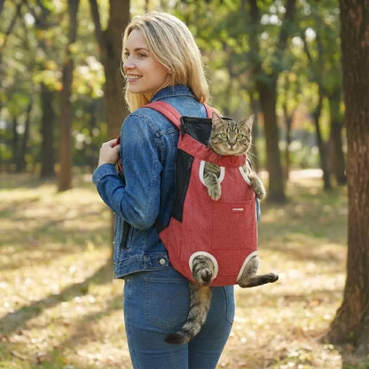 Premium Hands-Free Pet Carrier – Ergonomic Front Backpack for Small Dogs & Cats