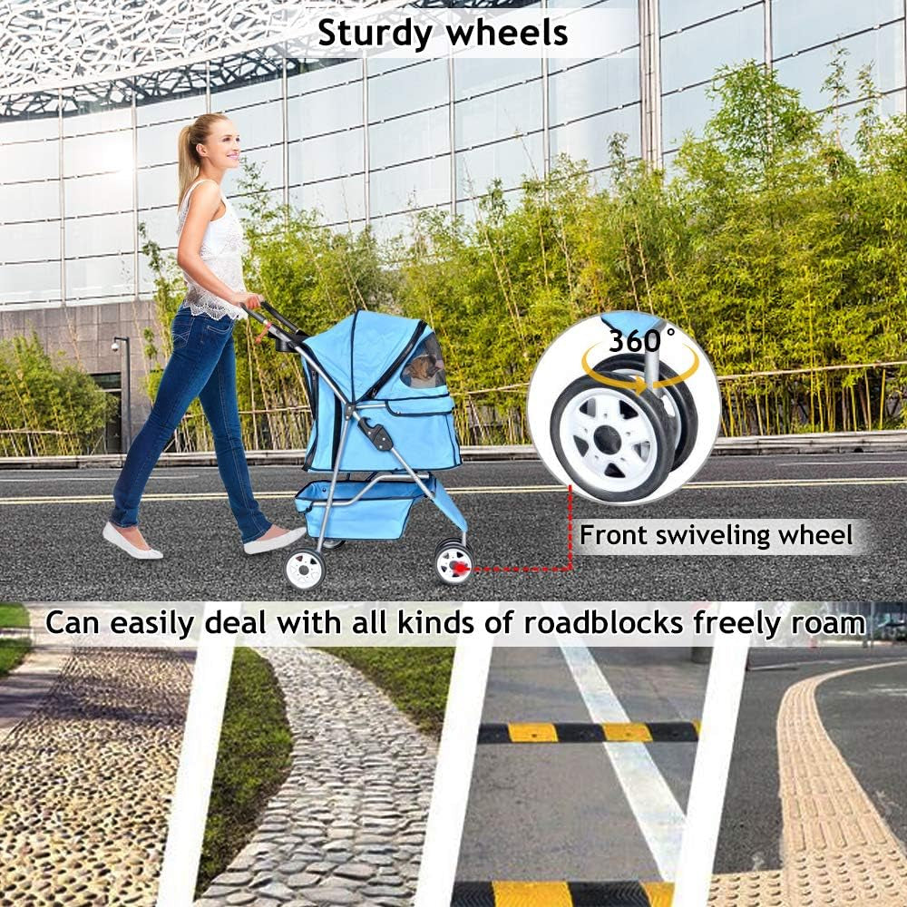 "VittaPets Horizon 3-Wheel Stroller – Premium Lightweight Travel Carrier for Pets