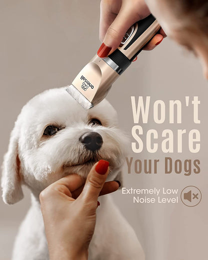 Zen-Groom Pro: Ultra-Quiet Cordless Pet Clipper – Professional Home Grooming Kit