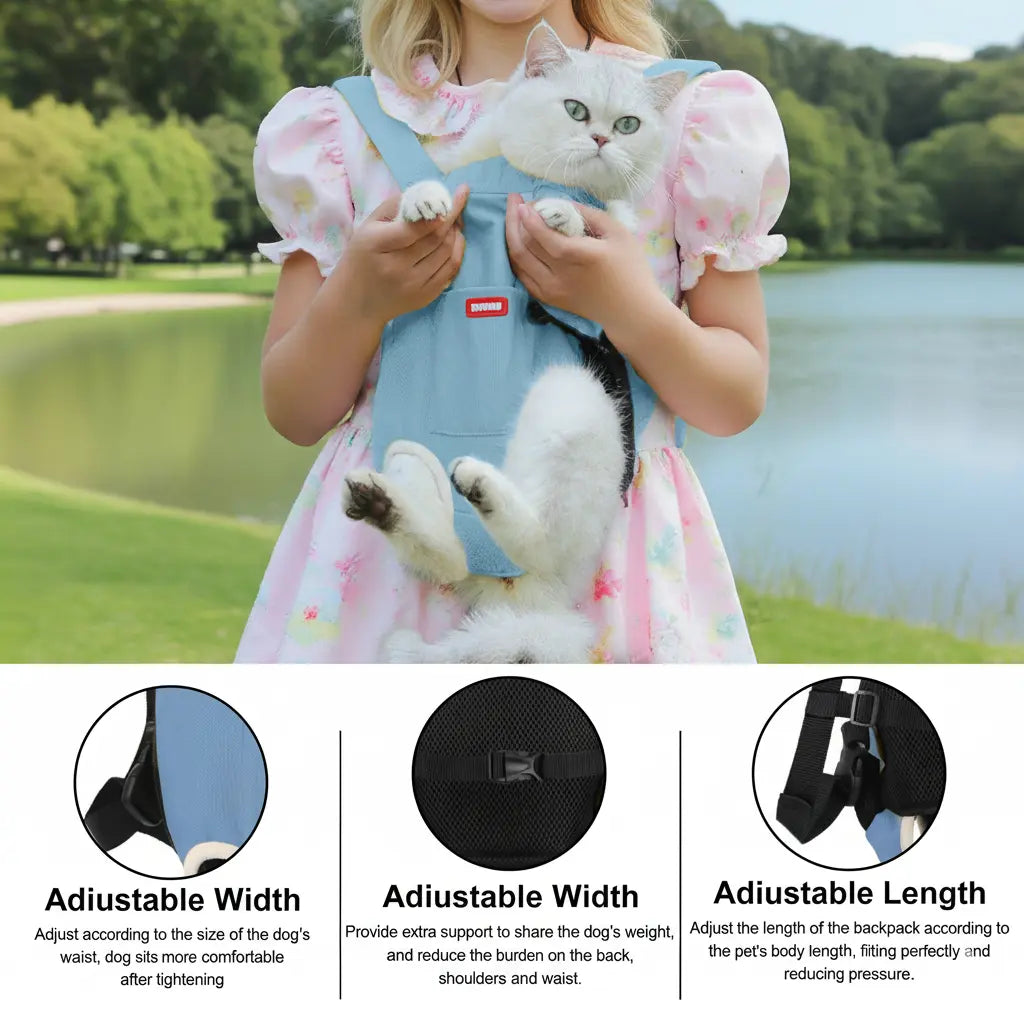 Premium Hands-Free Pet Carrier – Ergonomic Front Backpack for Small Dogs & Cats