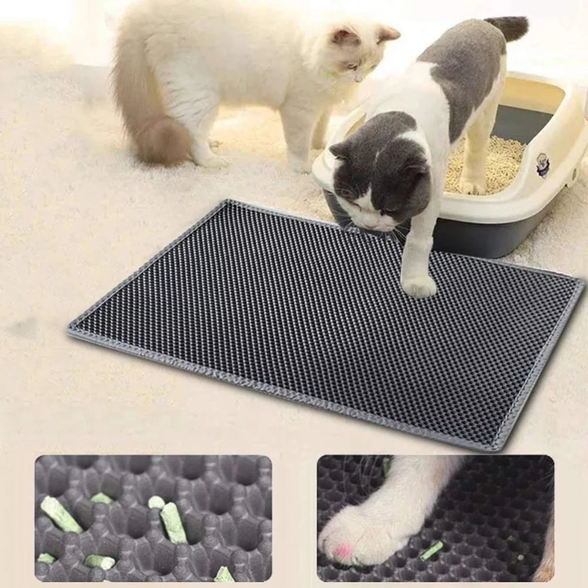VittaPets Horizon CleanStep – Premium Double-Layer Honeycomb Litter Trapper