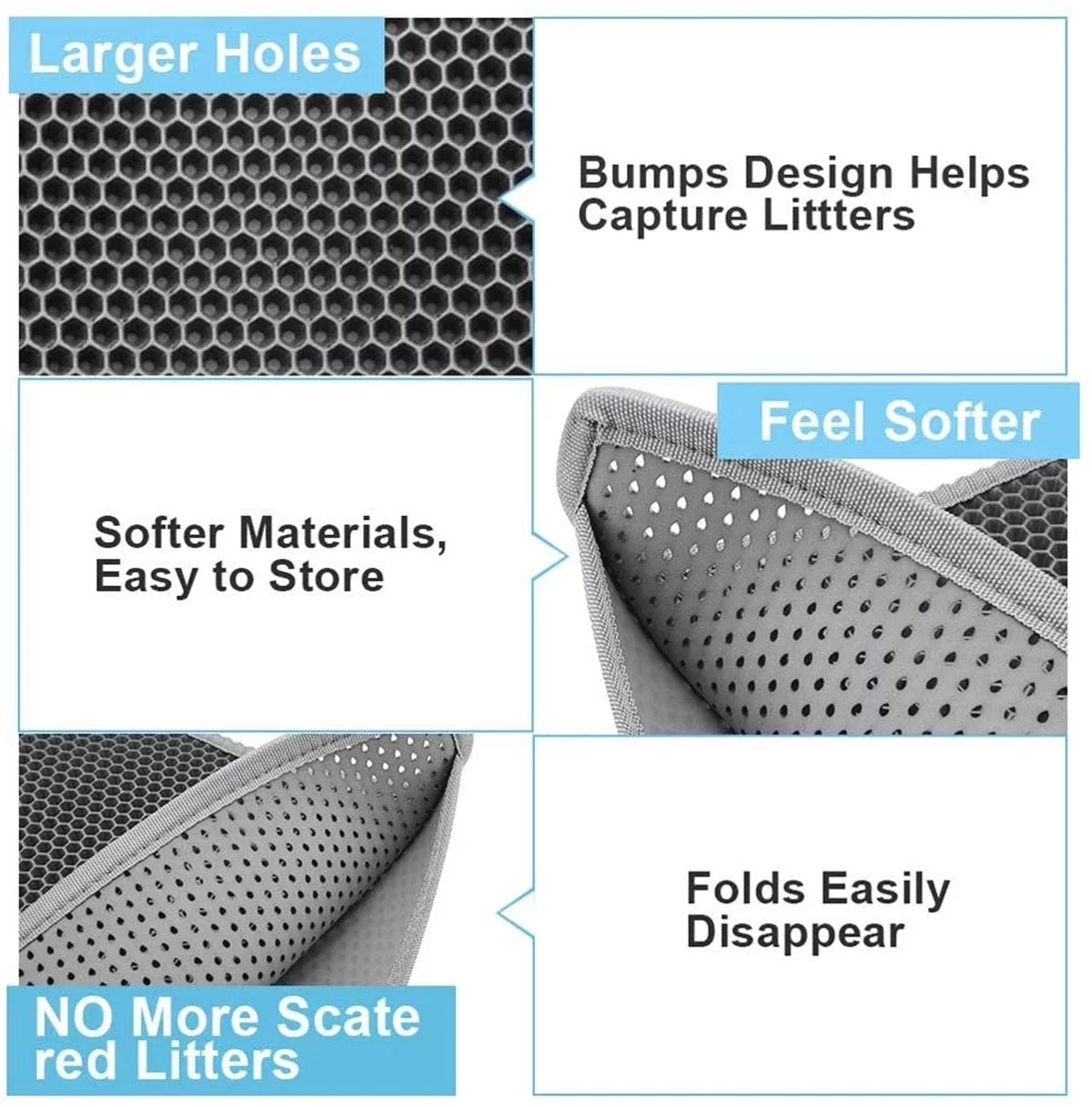 VittaPets Horizon CleanStep – Premium Double-Layer Honeycomb Litter Trapper