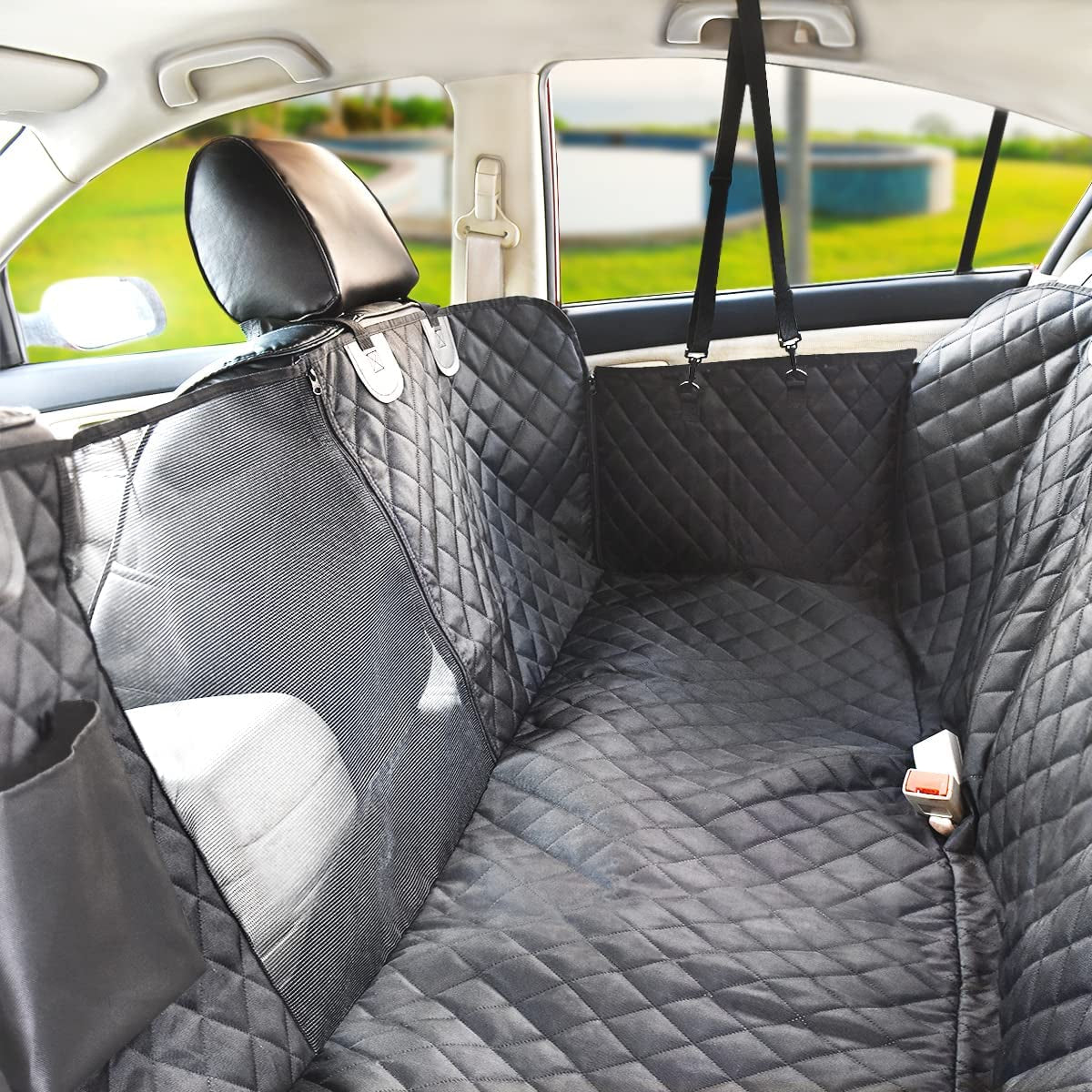 VittaPets Horizon Protective Car Hammock – Waterproof & Orthopedic Backseat Shield