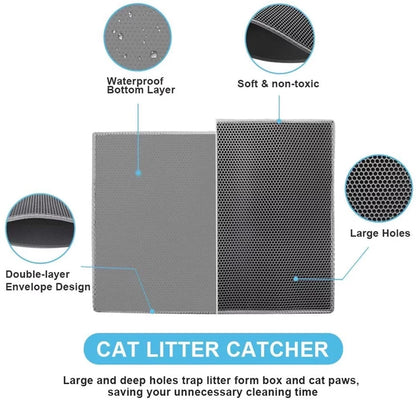 VittaPets Horizon CleanStep – Premium Double-Layer Honeycomb Litter Trapper