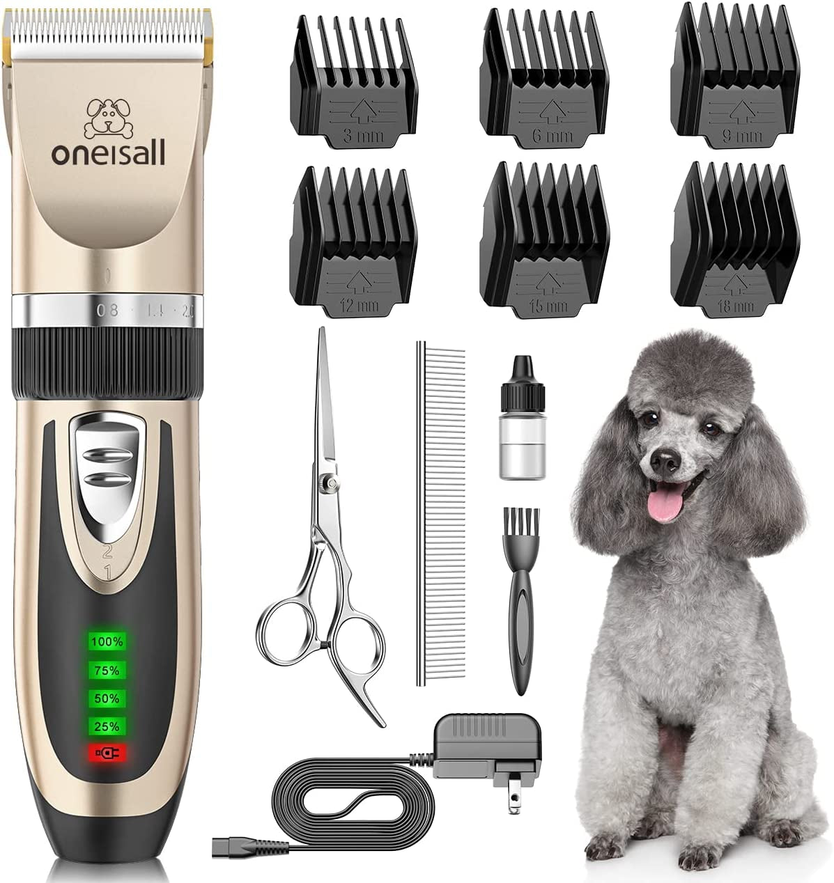 Zen-Groom Pro: Ultra-Quiet Cordless Pet Clipper – Professional Home Grooming Kit