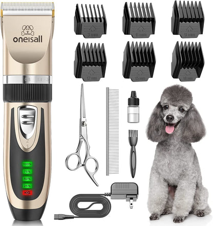 Zen-Groom Pro: Ultra-Quiet Cordless Pet Clipper – Professional Home Grooming Kit