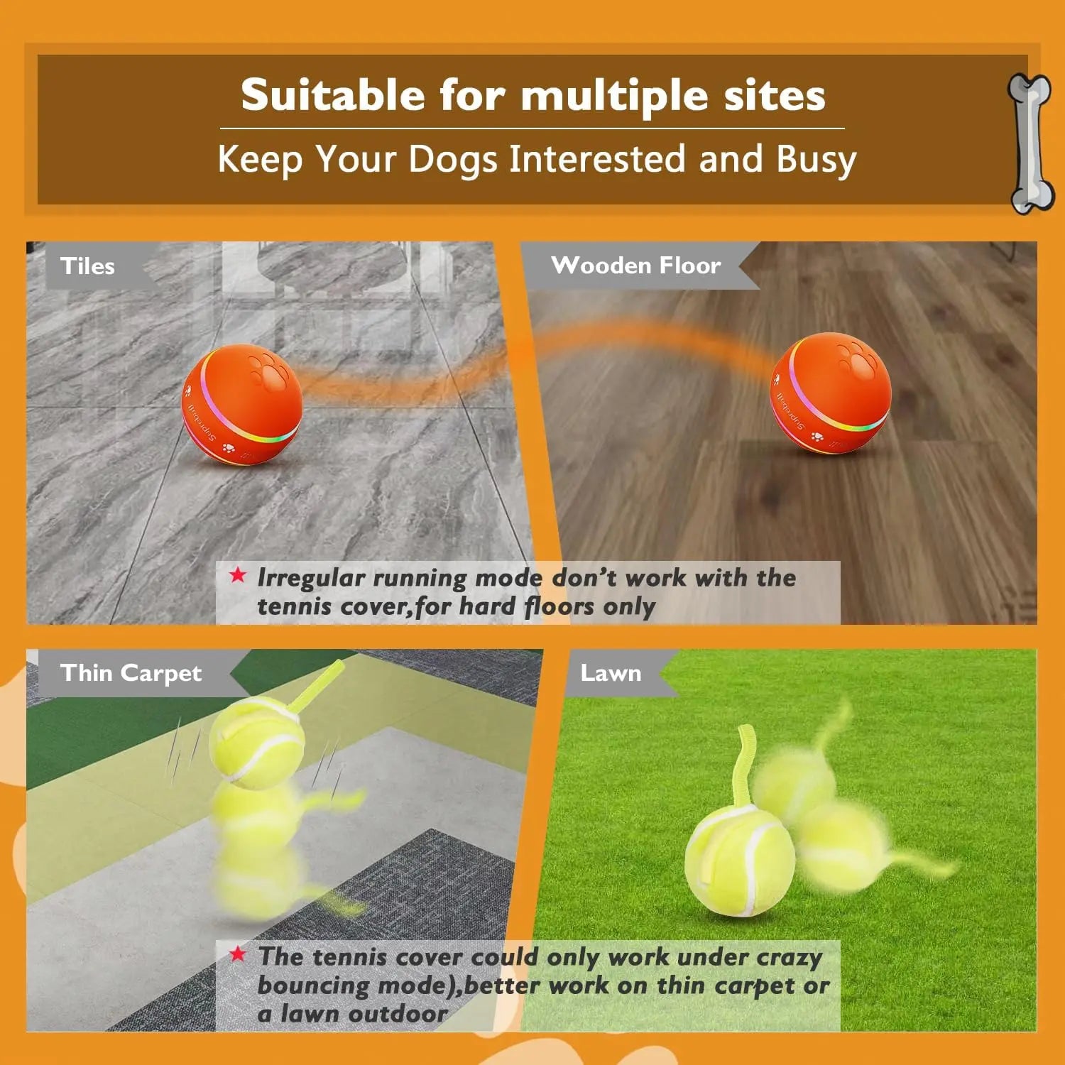 Smart Motion-Activated Dog Ball – Interactive Automatic Rolling & Bouncing Toy