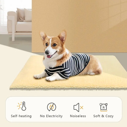 Thermal Self-Heating Cat Bed – Eco-Friendly Double-Layer Warming Mat with Washable Cover