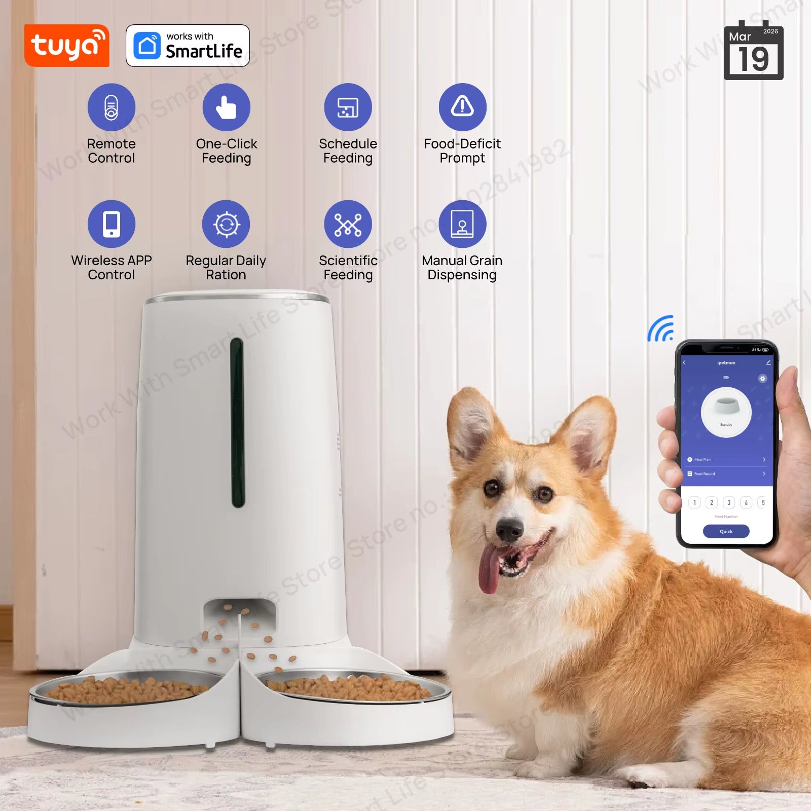 "VittaPets Horizon SmartFeeder – Dual-Bowl Wi-Fi Pet Dispenser with Precision Portion Control