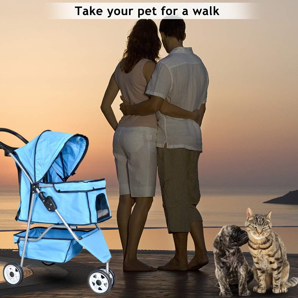 "VittaPets Horizon 3-Wheel Stroller – Premium Lightweight Travel Carrier for Pets