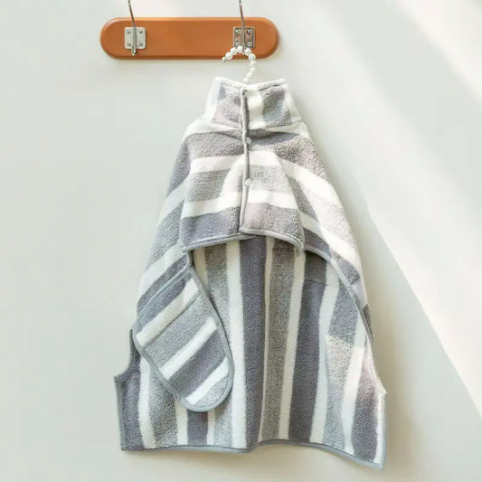 Two-Color Super Absorbent Dog Bathrobe Towels in Sizes S, M, and L - Quick-Drying and Adjustable Design for Small, Medium, and Large Dogs