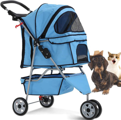 "VittaPets Horizon 3-Wheel Stroller – Premium Lightweight Travel Carrier for Pets