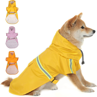 Premium Waterproof Dog Raincoat – Lightweight Breathable Slicker with Reflective Safety Strips